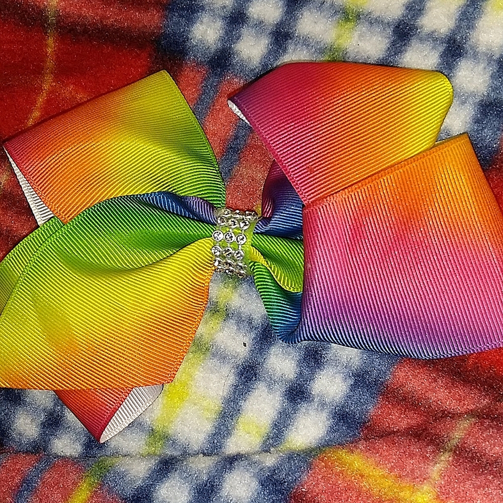 Big clip on multi-color bow (JoJo Siwa)